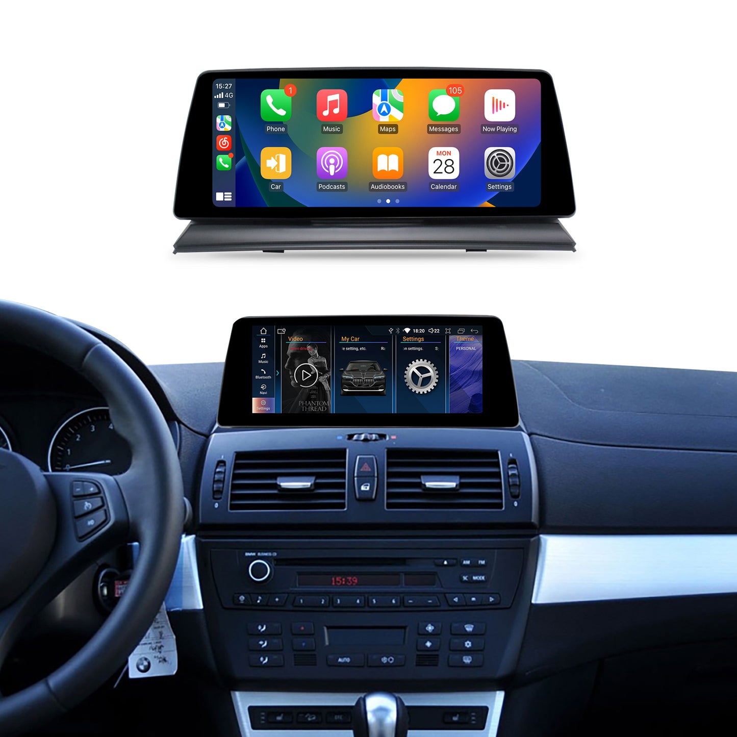 Crzcar free shipping 1920*720 quaclomm BMW X3 E83 NON CCC OEM FIT REPLACEMENT 10.25″ 12.3'' Android Touch Screen Built-in Wireless Apple CarPlay Android Auto