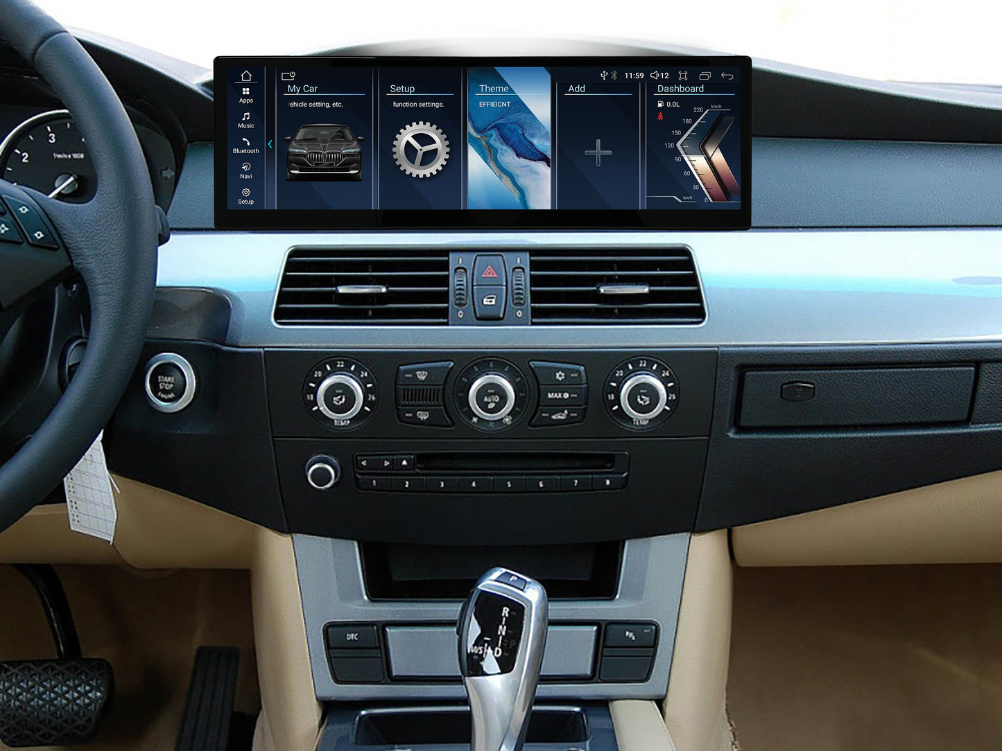 Crzcar free shipping 2560*720 quaclomm BMW 5 Series E60 CCC CIC 14.9″ Android Touch Screen Built-in Wireless Apple CarPlay Android Auto