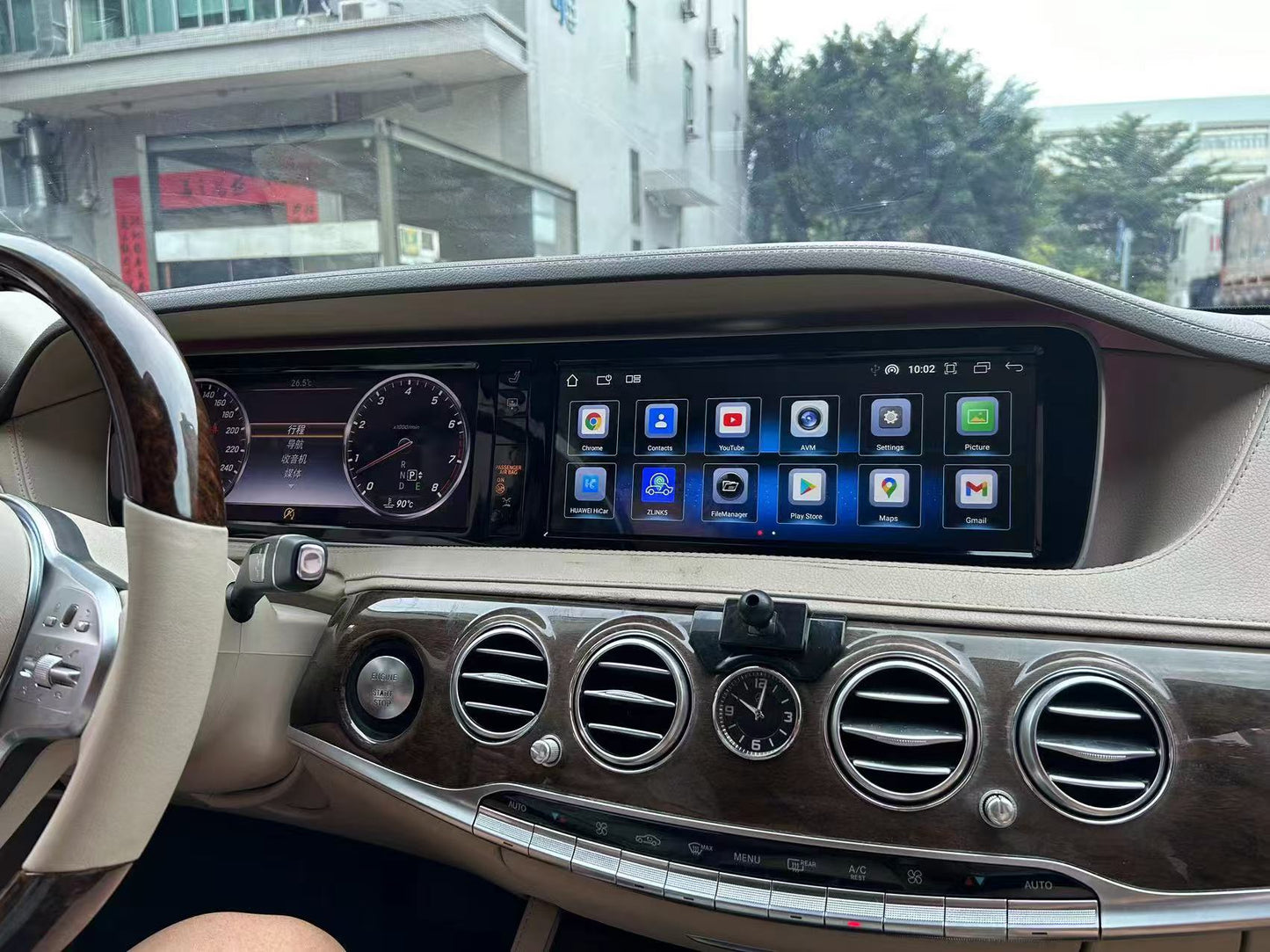 Crzcar free shipping 1920*720 Mercedes Benz S class W222 NTG5.0 2014-2017 12.3'' Android Touch Screen Built-in Wireless Apple CarPlay  Android Auto