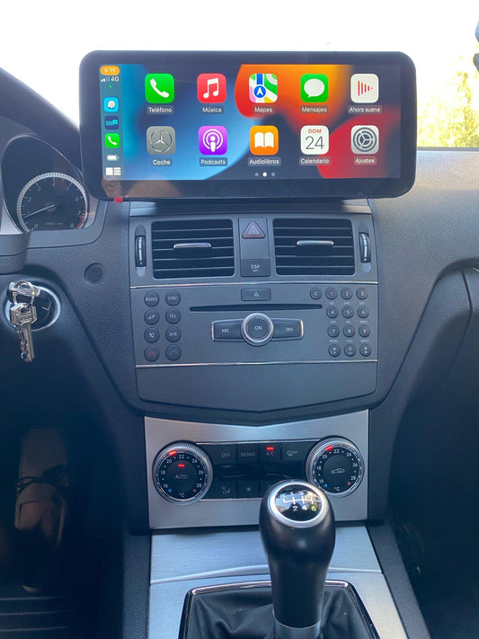 Crzcar free shipping 1920*720 Mercedes Benz C class W204 NTG4.0 2008-2010 10.25″ 12.3'' Android Touch Screen Built-in Wireless Apple CarPlay  Android Auto