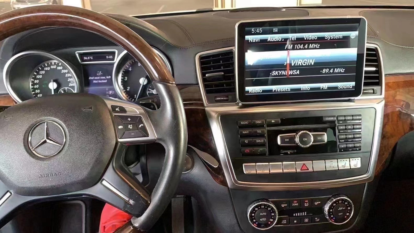 Crzcar free shipping 1920*720 Mercedes Benz ML GL NTG4.5 2013-2015 9'' 12.3'' Android Touch Screen Built-in Wireless Apple CarPlay  Android Auto