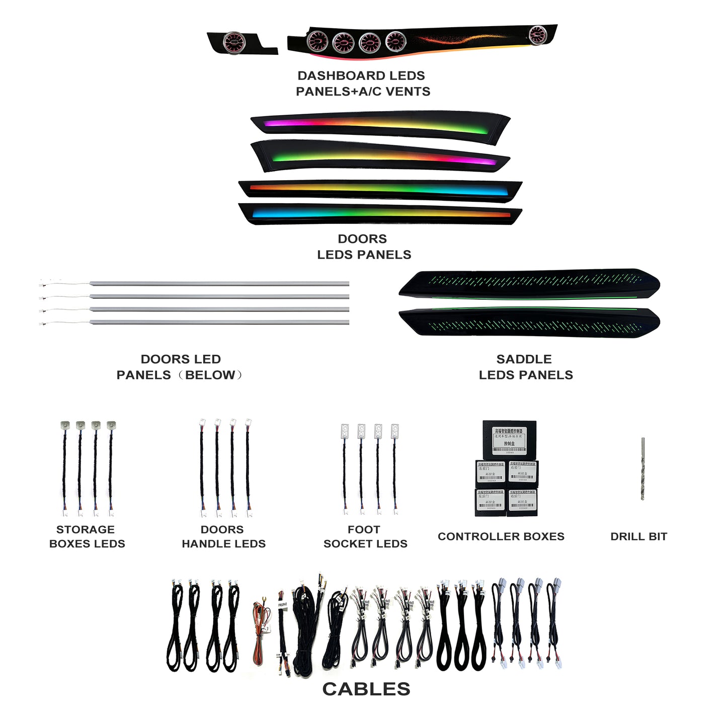 Crzcar car ambient light 10-15 Mercedes Benz E-Class W212 fully equipped ambient lights (iridescent) dynamic light  shadow -30 lights