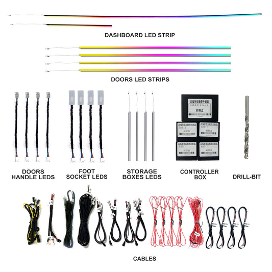 4urcars car ambient light 12-17 BMW 5 Series F10 (Colorful) ambient light