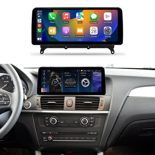 Crzcar free shipping 1920*720 quaclomm BMW X3 X4 F25 F26 CIC NBT EVO OEM FIT REPLACEMENT 10.25″ 12.3'' Android Touch Screen Built-in Wireless Apple CarPlay Android Auto