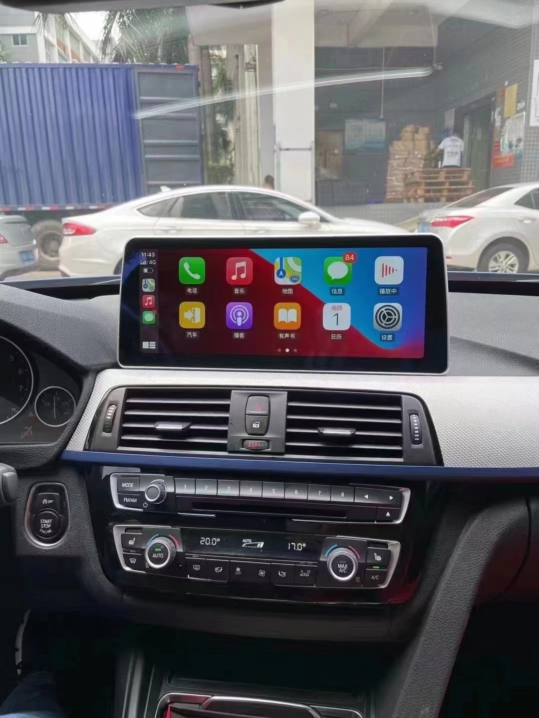 Crzcar free shipping 1920*720 BMW 3 Series 4 Series F30 F36 12.3″ Android Touch Screen Built-in Wireless Apple CarPlay  Android Auto