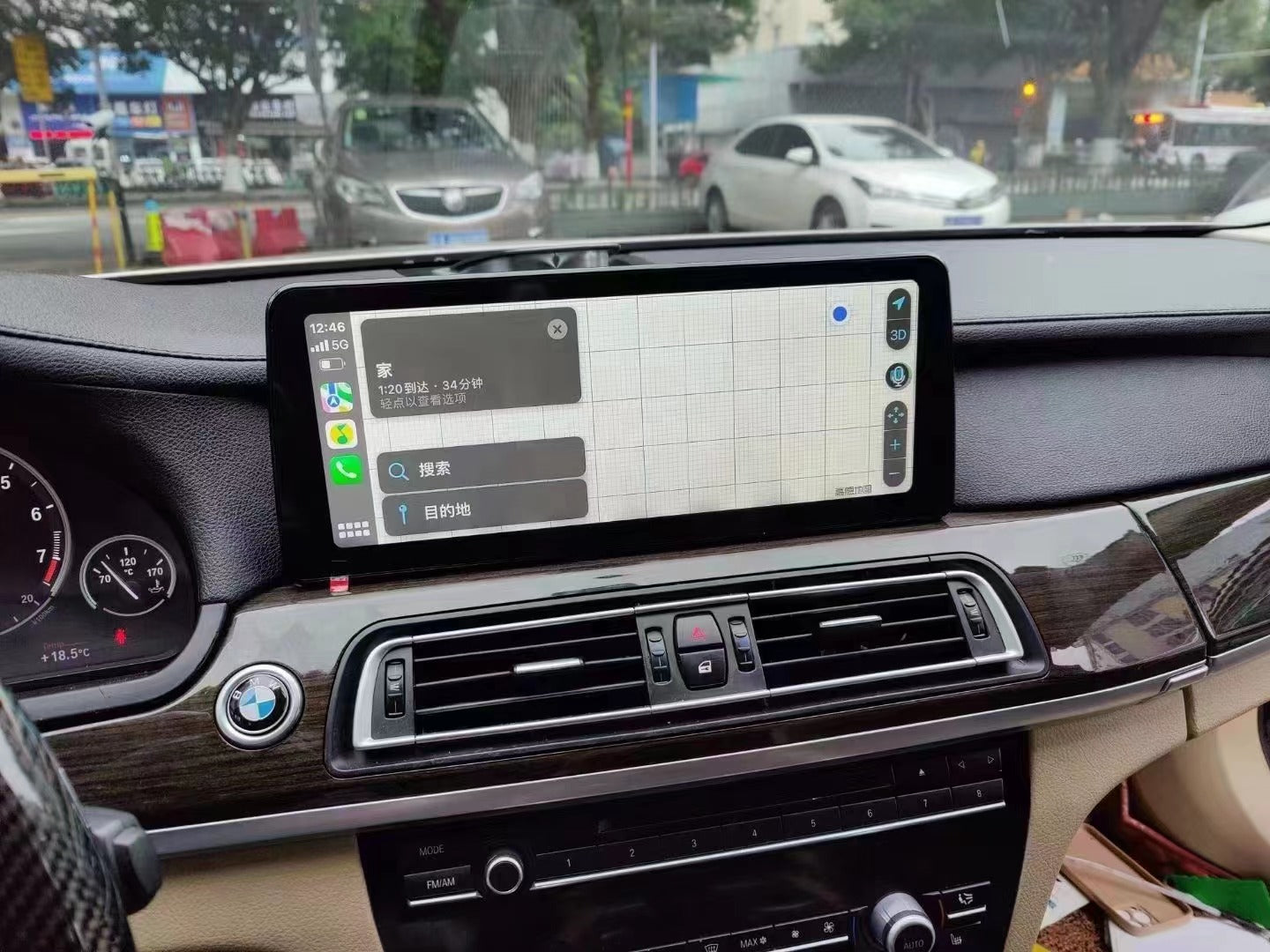 Crzcar free shipping linux screen for BMW 5 Series F10 CIC NBT 10.25″ 12.3'' Touch Screen Built-in Wireless Apple CarPlay Android Auto