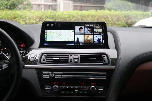 Crzcar free shipping 1920*720 quaclomm BMW 6 Series F06 F12 CIC NBT EVO OEM FIT REPLACEMENT 10.25″ 12.3'' Android Touch Screen Built-in Wireless Apple CarPlay Android Auto