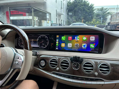 Crzcar free shipping 1920*720 Mercedes Benz S class W222 NTG5.0 2014-2017 12.3'' Android Touch Screen Built-in Wireless Apple CarPlay  Android Auto