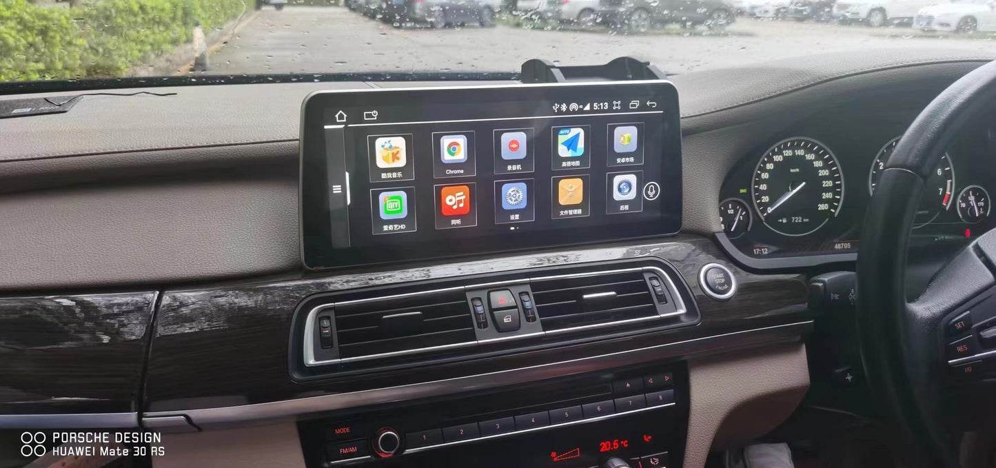 Crzcar free shipping 1920*720 quaclomm BMW 7 Series F01 CIC NBT OEM FIT REPLACEMENT 10.25″ 12.3'' Android Touch Screen Built-in Wireless Apple CarPlay Android Auto