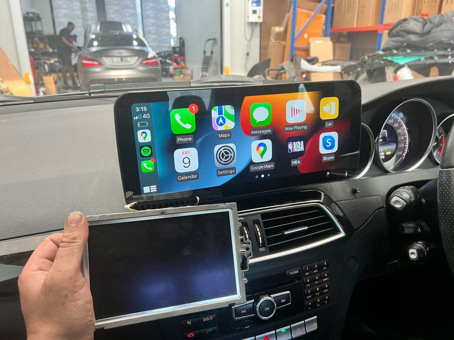 Crzcar free shipping 1920*720 Mercedes Benz C class W204 NTG4.5 2011-2014 10.25″ 12.3'' Android Touch Screen Built-in Wireless Apple CarPlay  Android Auto