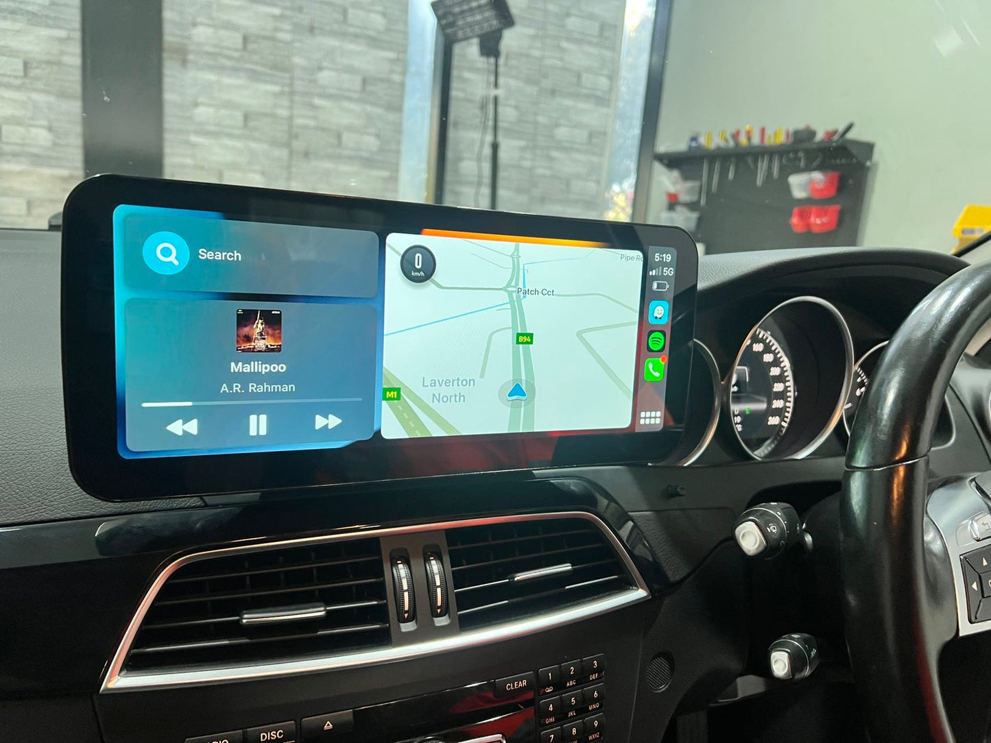 Crzcar free shipping 1920*720 Mercedes Benz C class W204 NTG4.5 2011-2014 10.25″ 12.3'' Android Touch Screen Built-in Wireless Apple CarPlay  Android Auto