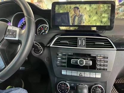 Crzcar free shipping 1920*720 Mercedes Benz C class W204 NTG4.5 2011-2014 10.25″ 12.3'' Android Touch Screen Built-in Wireless Apple CarPlay  Android Auto
