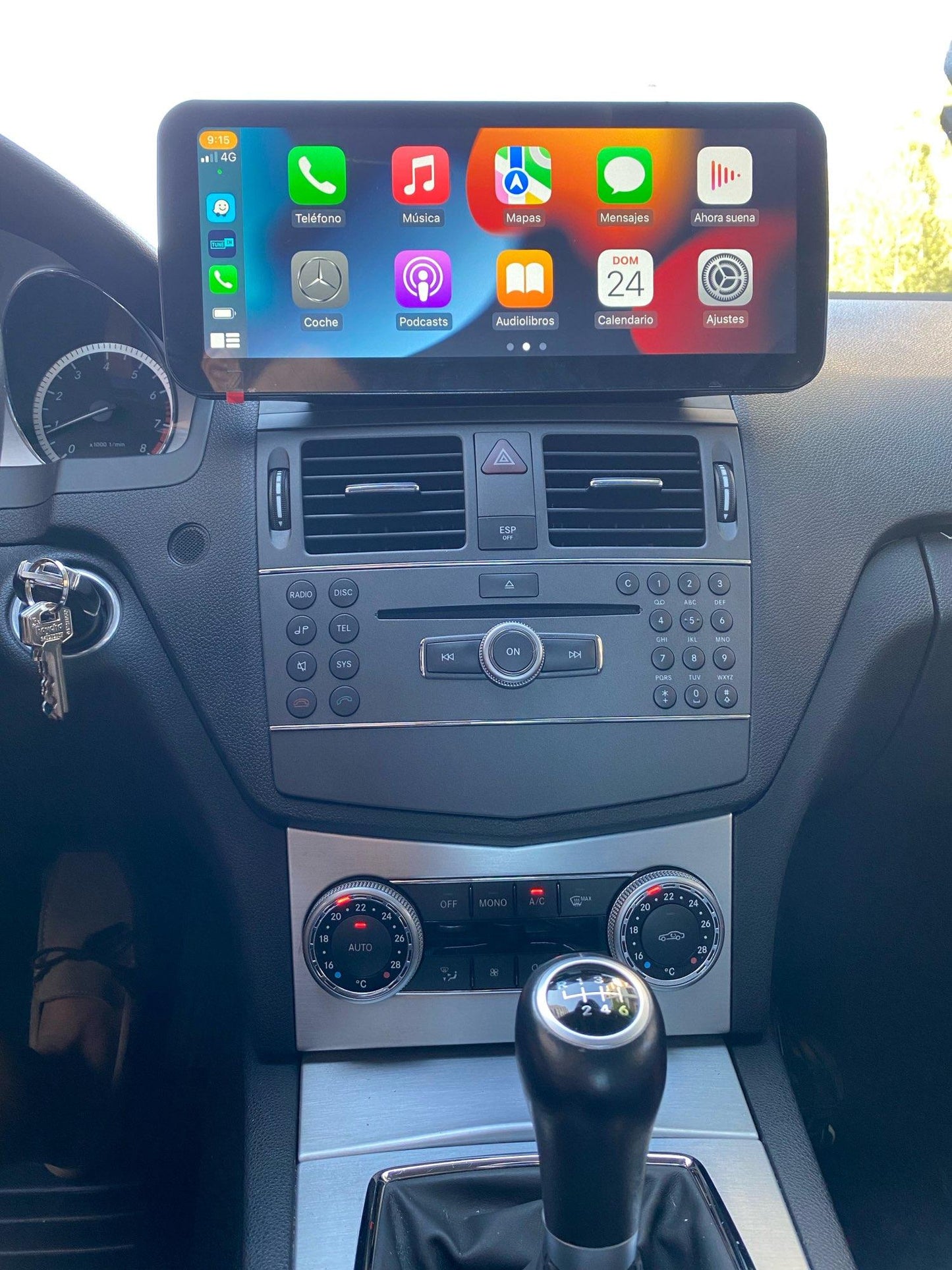 Crzcar free shipping 1920*720 Mercedes Benz C class W204 NTG4.0 2008-2010 10.25″ 12.3'' Android Touch Screen Built-in Wireless Apple CarPlay  Android Auto