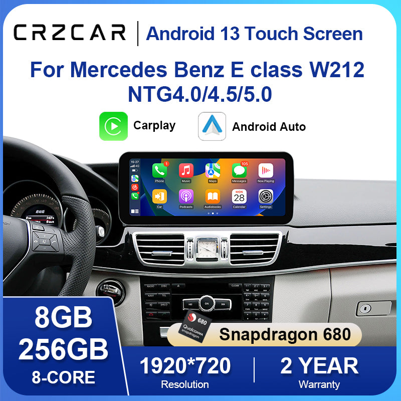For Mercedes Benz E class W212 NTG4.0 NTG4.5 NTG5.0 Android touch screen carplay android auto