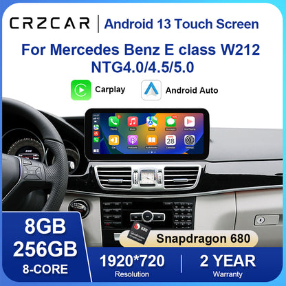 For Mercedes Benz E class W212 NTG4.0 NTG4.5 NTG5.0 Android touch screen carplay android auto