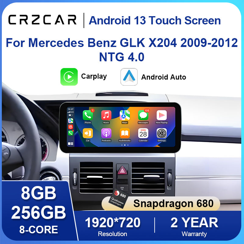 For Mercedes Benz GLK X204 2009-2012 NTG4.0 android touch screen carplay android auto