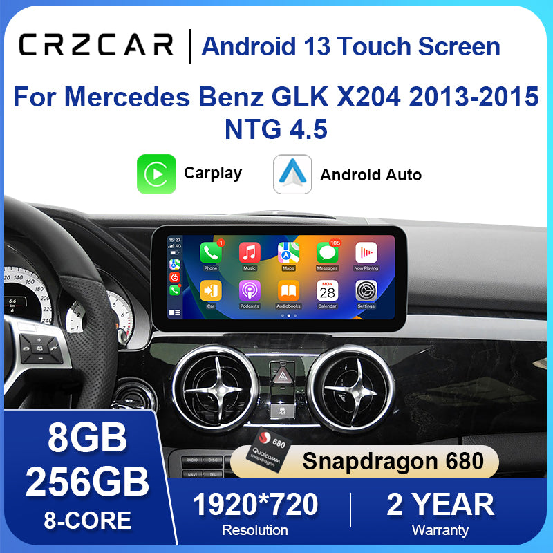 For Mercedes Benz GLK X204 2013-2015 NTG4.5 android touch screen carplay android auto