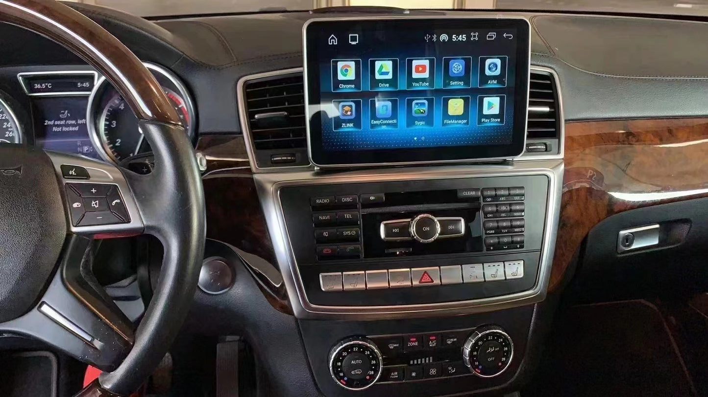 Crzcar free shipping 1920*720 Mercedes Benz ML GL NTG4.5 2013-2015 9'' 12.3'' Android Touch Screen Built-in Wireless Apple CarPlay  Android Auto