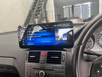 Crzcar free shipping 1920*720 Mercedes Benz C class W204 NTG4.0 2008-2010 10.25″ 12.3'' Android Touch Screen Built-in Wireless Apple CarPlay  Android Auto